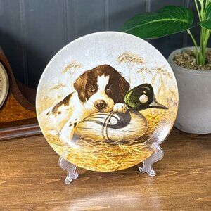 Vintage Edwin M. Knowles Field Puppies Collector Plate Springer Spaniel Dog